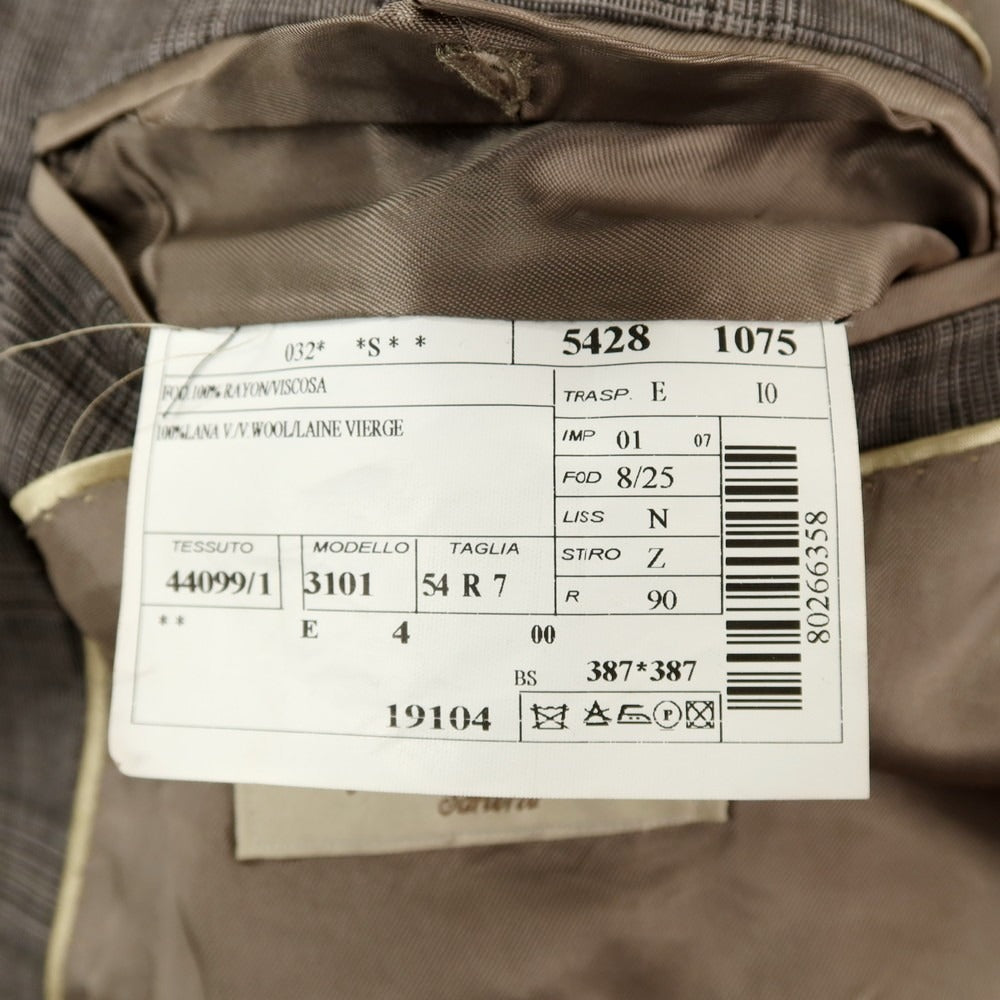 【中古】ルイジ ビアンキ マントヴァ Luigi Bianchi Mantova ウール チェック 2B テーラードジャケット グレー【サイズ54】【 状態ランクC 】【 メンズ 】