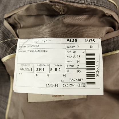 【中古】ルイジ ビアンキ マントヴァ Luigi Bianchi Mantova ウール チェック 2B テーラードジャケット グレー【サイズ54】【 状態ランクC 】【 メンズ 】