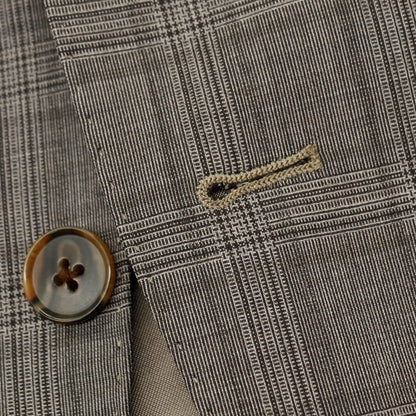 【中古】ルイジ ビアンキ マントヴァ Luigi Bianchi Mantova ウール チェック 2B テーラードジャケット グレー【サイズ54】【 状態ランクC 】【 メンズ 】