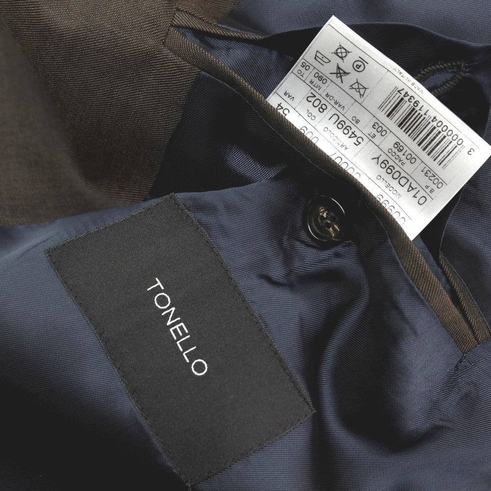 【中古】トネッロ TONELLO ウール 2B テーラードジャケット ダークブラウン【サイズ54】【 状態ランクC 】【 メンズ 】
