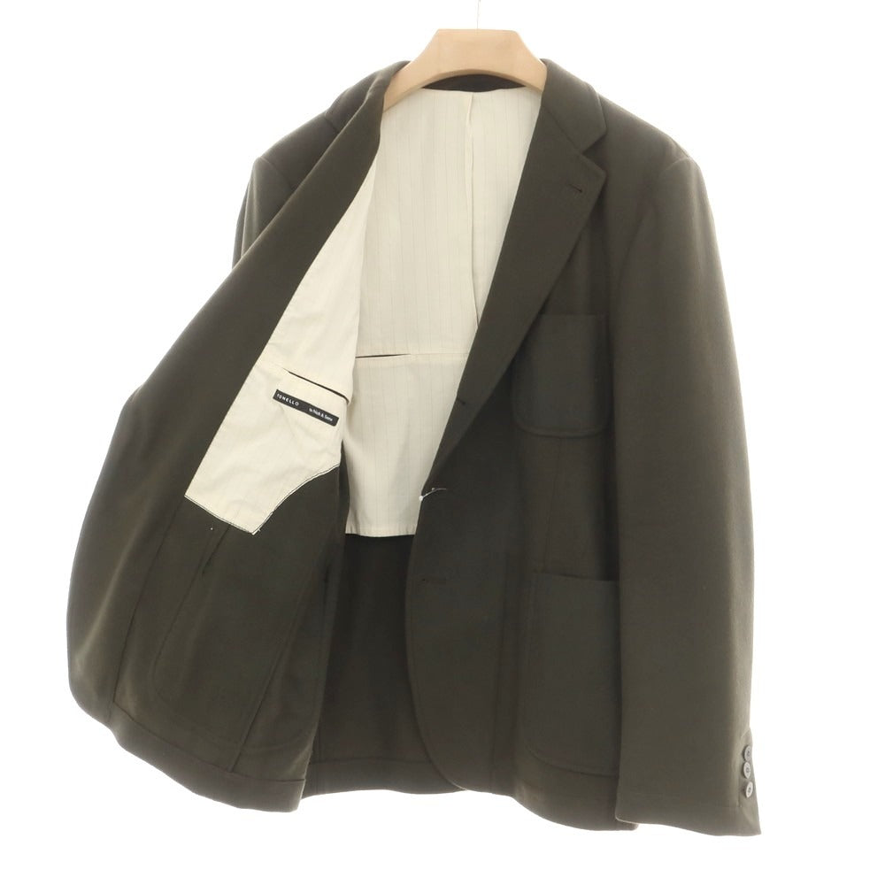 【中古】トネッロ TONELLO ウールナイロンカシミヤ 3B カジュアルジャケット オリーブ【 54 】【 状態ランクC 】【 メンズ 】