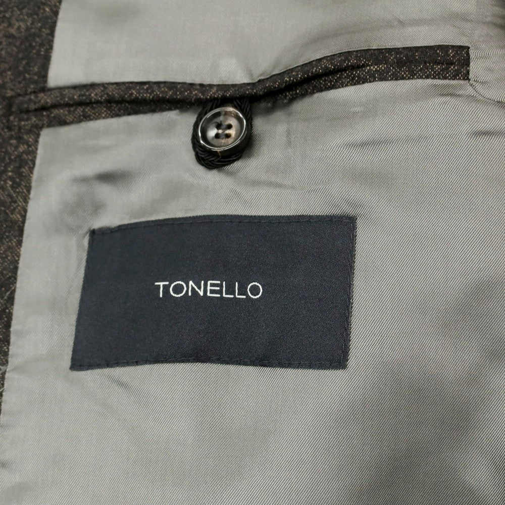 【中古】トネッロ TONELLO ウール 2B テーラードジャケット グレーxベージュ【 サイズ54 】【 状態ランクB 】【 メンズ 】 [BPD]