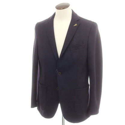 【中古】パオローニ PAOLONI ウールナイロンアクリル 2B テーラードジャケット ネイビーxブラウン【 54 】【 状態ランクB 】【 メンズ 】