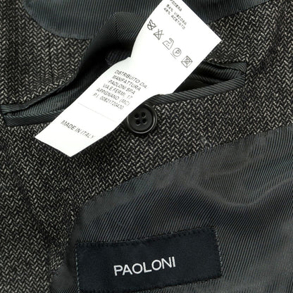 【中古】パオローニ PAOLONI ウールコットン テーラードジャケット グレー【 54 】【 状態ランクC 】【 メンズ 】