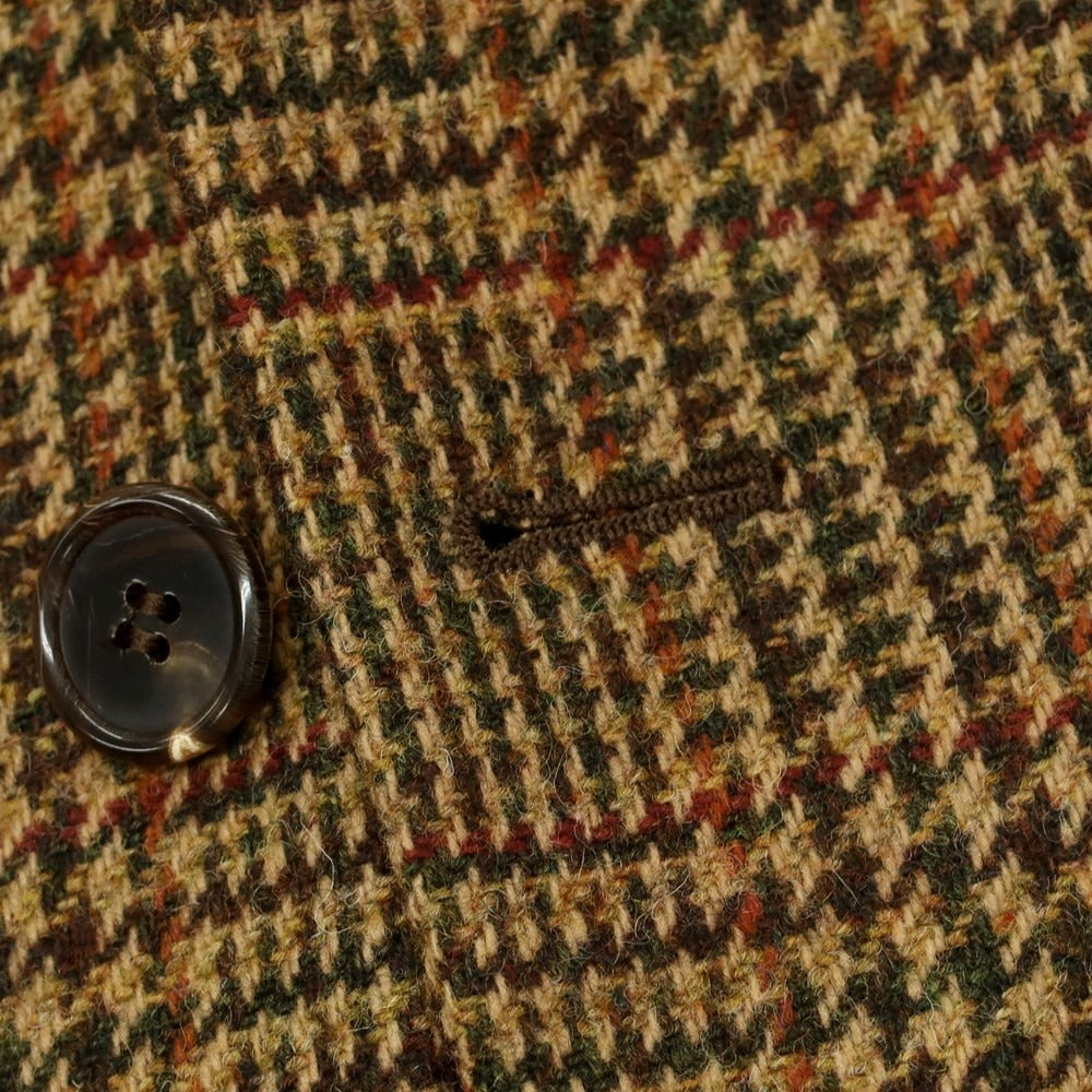 【中古】アラン ALAIN ウール チェック テーラードジャケット ベージュxブラウン【 54 】【 状態ランクC 】【 メンズ 】