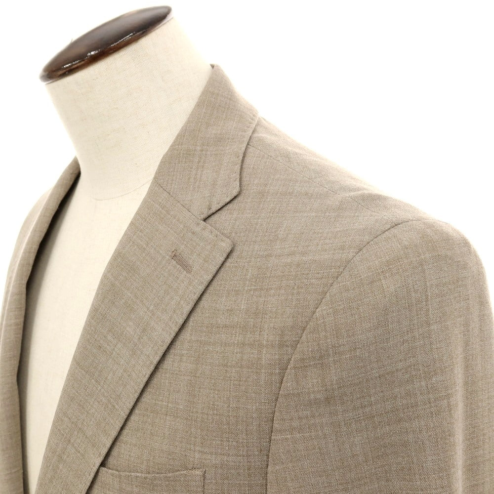 【中古】イレブンティ eleventy ポリエステルウール ジャージー 2B テーラードジャケット ダークベージュ【サイズ54】【 状態ランクB 】【 メンズ 】