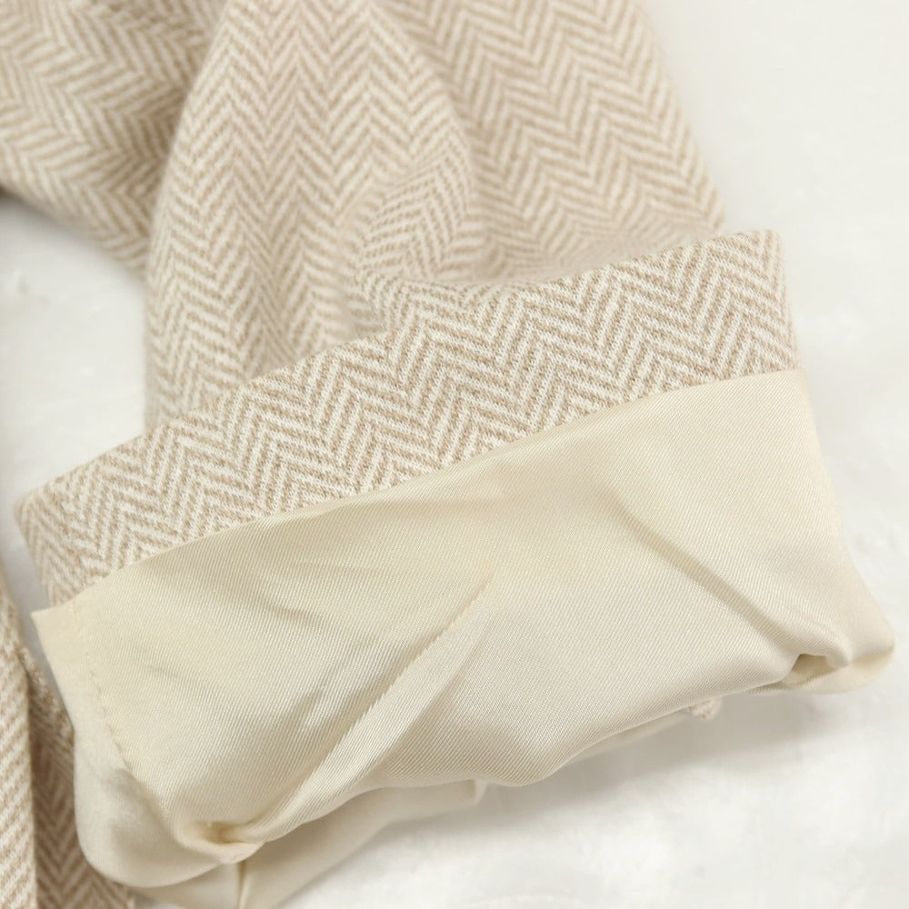 【中古】イレブンティ eleventy リネンコットン ジャージー ヘリンボーン 2B テーラードジャケット ベージュxホワイト【サイズ54】【 状態ランクC 】【 メンズ 】