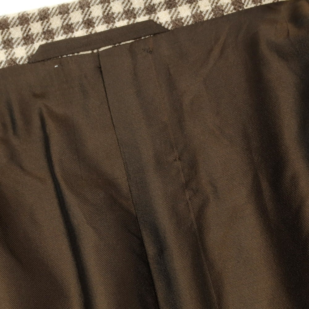 【中古】サルトリオ Sartorio ウール チェック テーラードジャケット ベージュxブラウン【 54 】【 状態ランクB 】【 メンズ 】