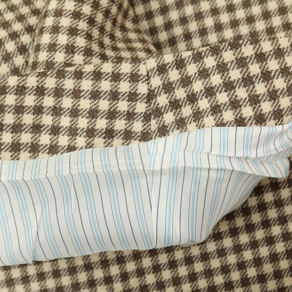 【中古】サルトリオ Sartorio ウール チェック テーラードジャケット ベージュxブラウン【 54 】【 状態ランクB 】【 メンズ 】