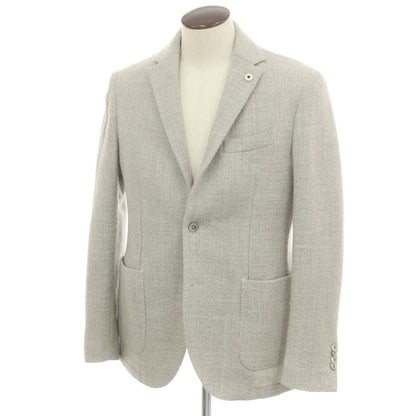 【中古】ブランドゥ Brando ツイードウール テーラードジャケット ライトグレー【 54 】【 状態ランクB 】【 メンズ 】