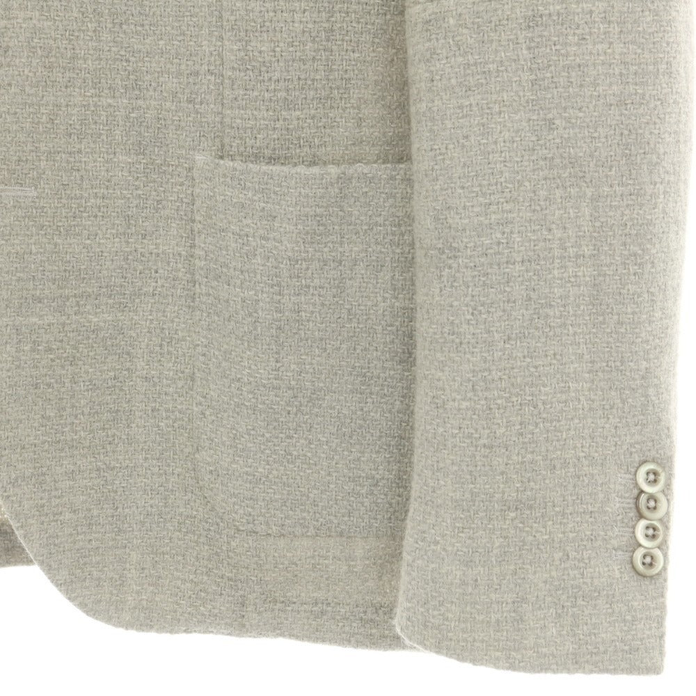 【中古】ブランドゥ Brando ツイードウール テーラードジャケット ライトグレー【 54 】【 状態ランクB 】【 メンズ 】