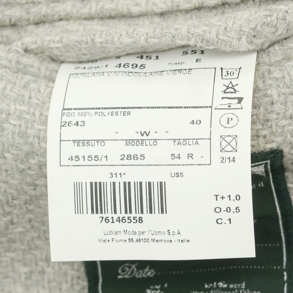 【中古】ブランドゥ Brando ツイードウール テーラードジャケット ライトグレー【 54 】【 状態ランクB 】【 メンズ 】