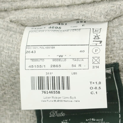 【中古】ブランドゥ Brando ツイードウール テーラードジャケット ライトグレー【 54 】【 状態ランクB 】【 メンズ 】