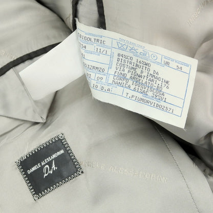 【中古】ダニエレアレッサンドリーニ DANIELE ALESSANDRINI コットンウール チェック カジュアルジャケット ベージュxブラック【 54 】【 状態ランクC 】【 メンズ 】