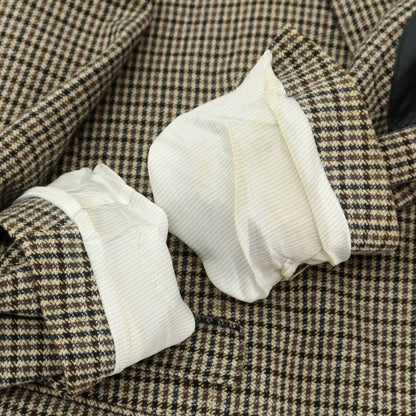 【中古】ダニエレアレッサンドリーニ DANIELE ALESSANDRINI コットンウール チェック カジュアルジャケット ベージュxブラック【 54 】【 状態ランクC 】【 メンズ 】