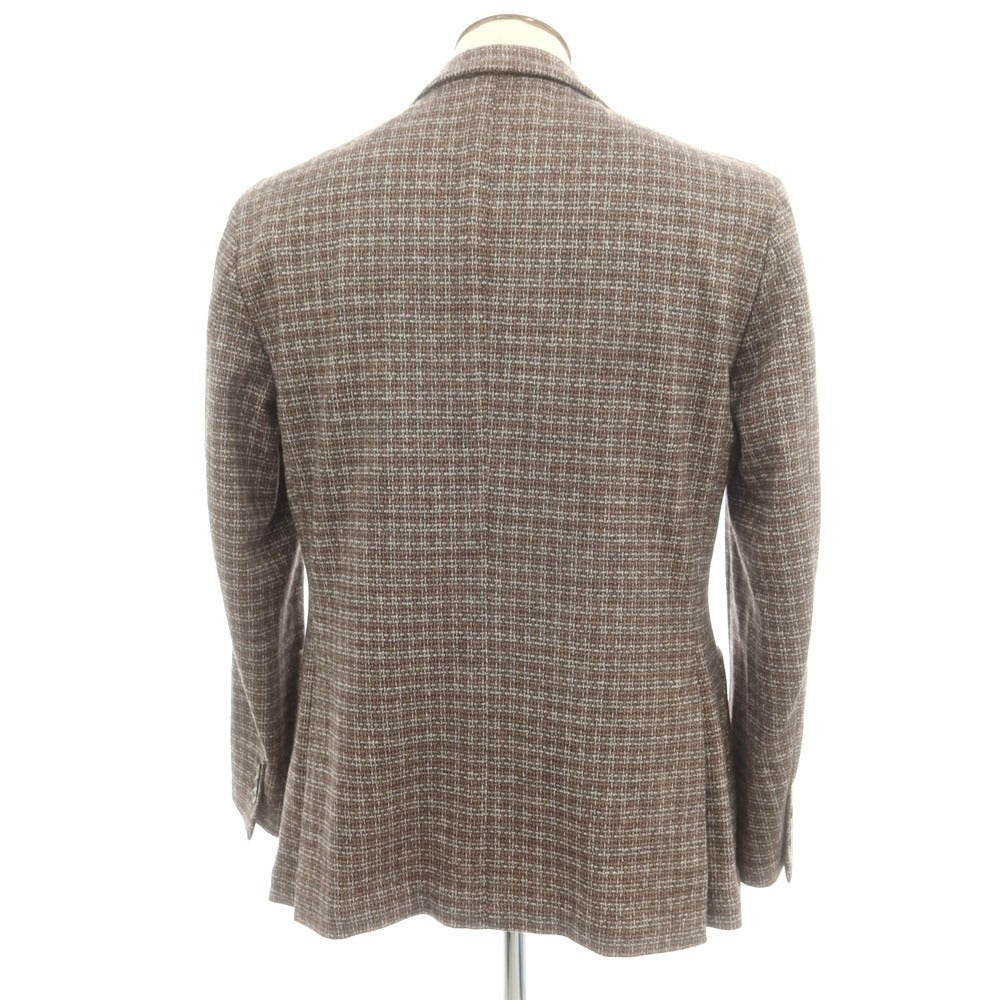 【中古】トンボリーニ TOMBOLINI ウールコットン テーラードジャケット ブラウンxグレー【 54 】【 状態ランクB 】【 メンズ 】