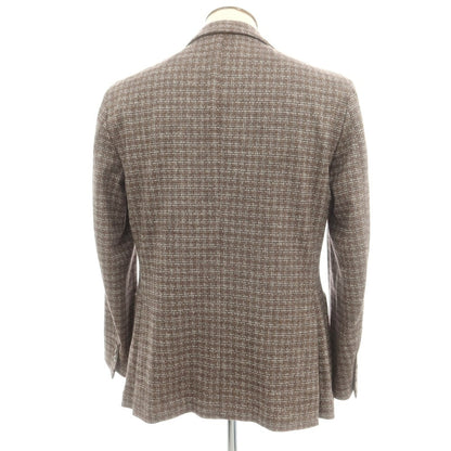 【中古】トンボリーニ TOMBOLINI ウールコットン テーラードジャケット ブラウンxグレー【 54 】【 状態ランクB 】【 メンズ 】