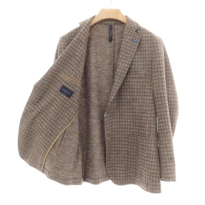 【中古】トンボリーニ TOMBOLINI ウールコットン テーラードジャケット ブラウンxグレー【 54 】【 状態ランクB 】【 メンズ 】