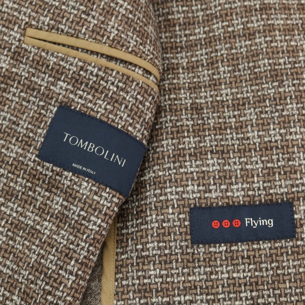 【中古】トンボリーニ TOMBOLINI ウールコットン テーラードジャケット ブラウンxグレー【 54 】【 状態ランクB 】【 メンズ 】
