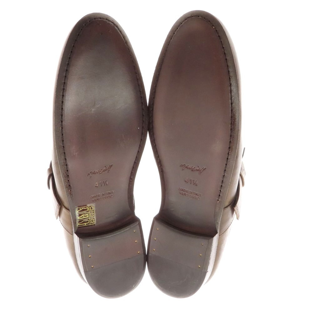 【中古】マルセル Marsell シングルモンクシューズ ブラウン【 41 1/2 】【 状態ランクA 】【 メンズ 】