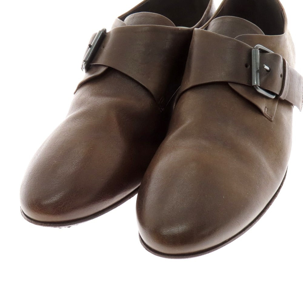 【中古】マルセル Marsell シングルモンクシューズ ブラウン【 41 1/2 】【 状態ランクA 】【 メンズ 】