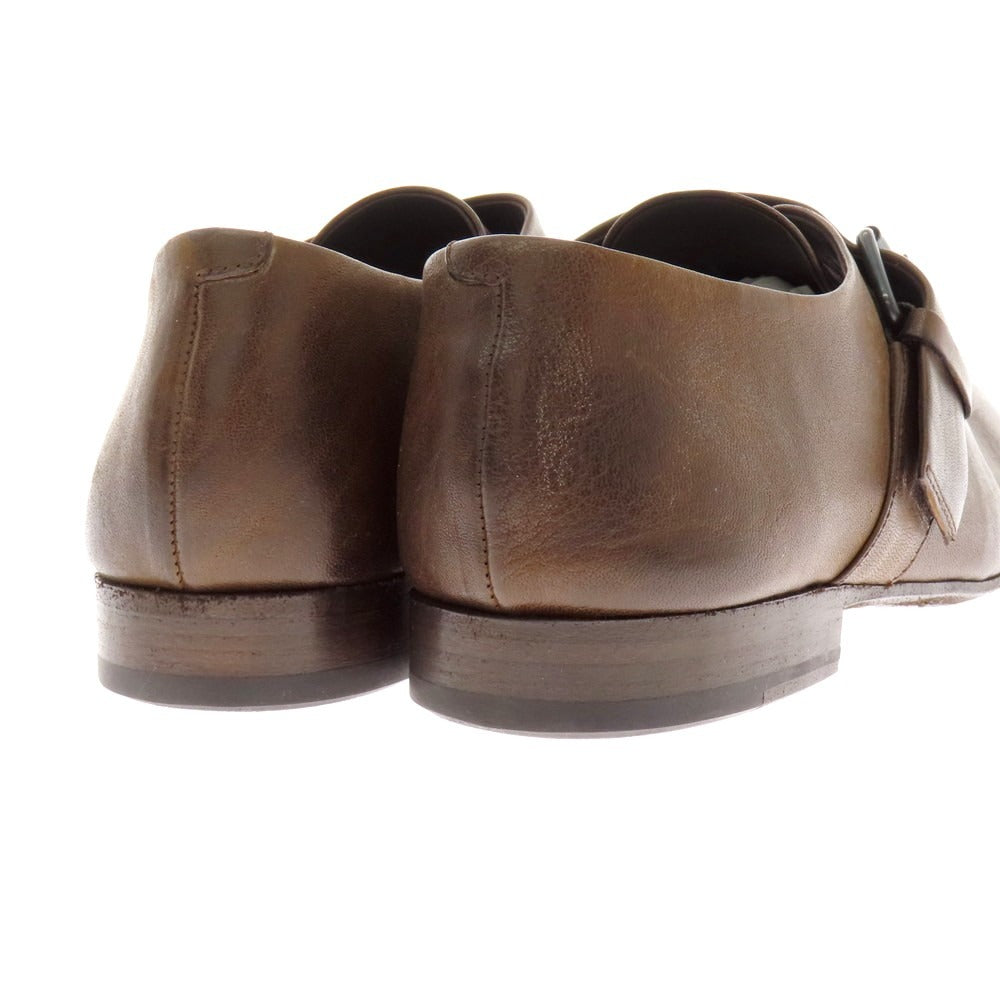 【中古】マルセル Marsell シングルモンクシューズ ブラウン【 41 1/2 】【 状態ランクA 】【 メンズ 】