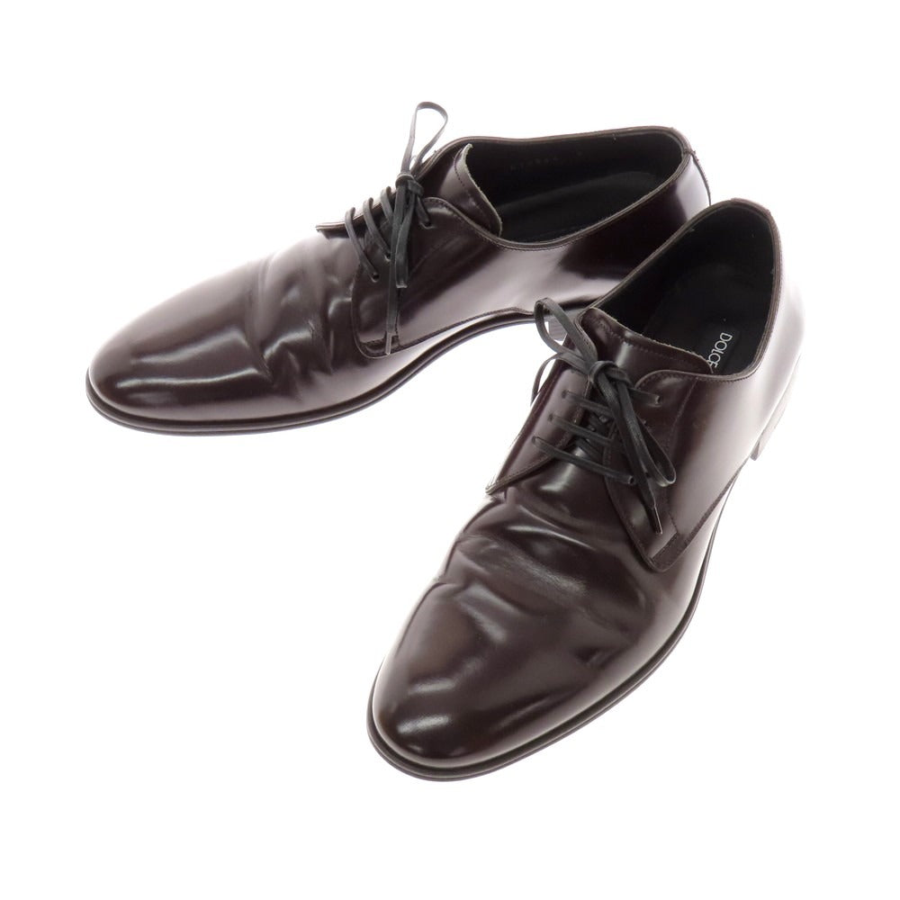【中古】ドルチェアンドガッバーナ DOLCE&amp;GABBANA プレーントゥ ドレスシューズ バーガンディ【 8 】【 状態ランクB 】【 メンズ 】