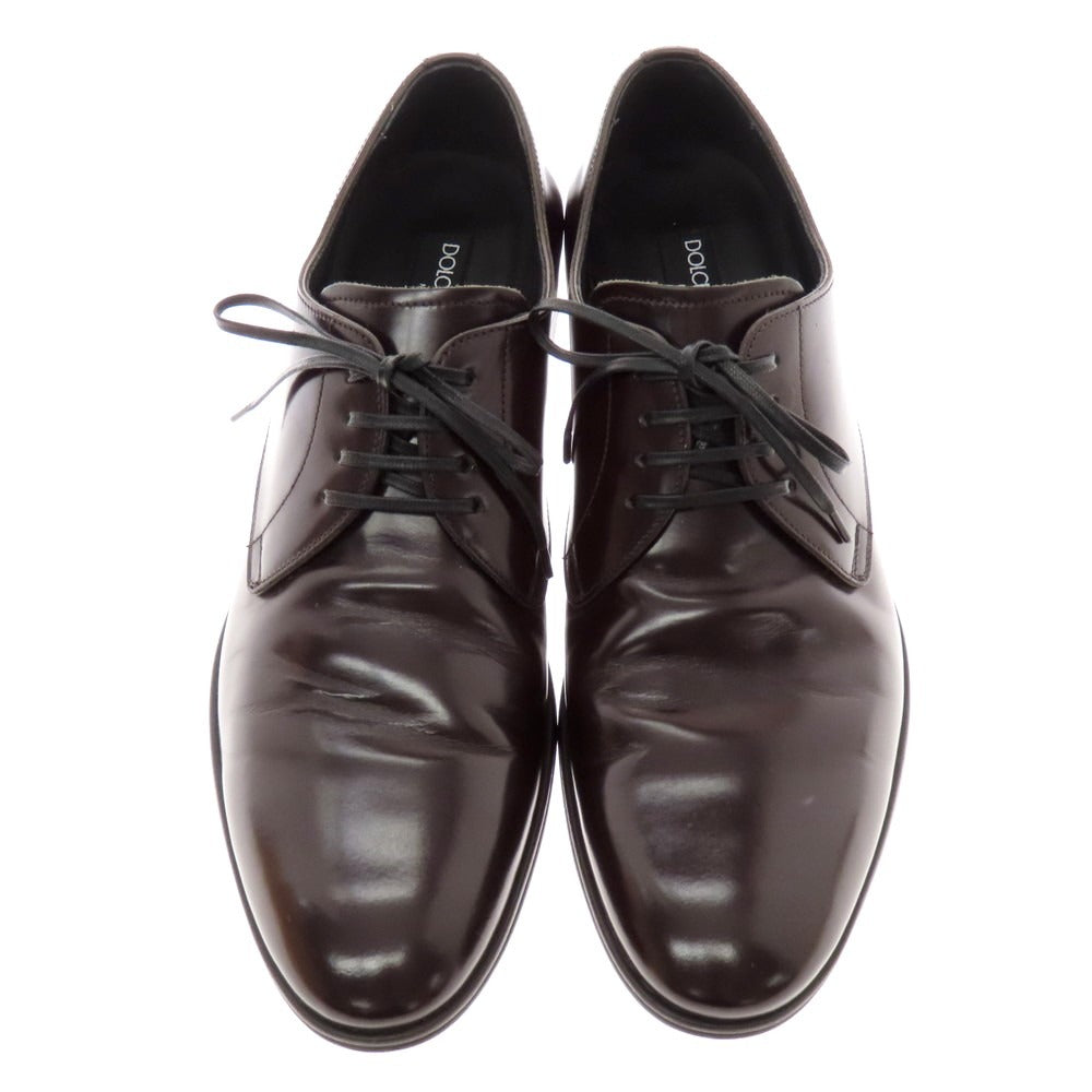 【中古】ドルチェアンドガッバーナ DOLCE&amp;GABBANA プレーントゥ ドレスシューズ バーガンディ【 8 】【 状態ランクB 】【 メンズ 】