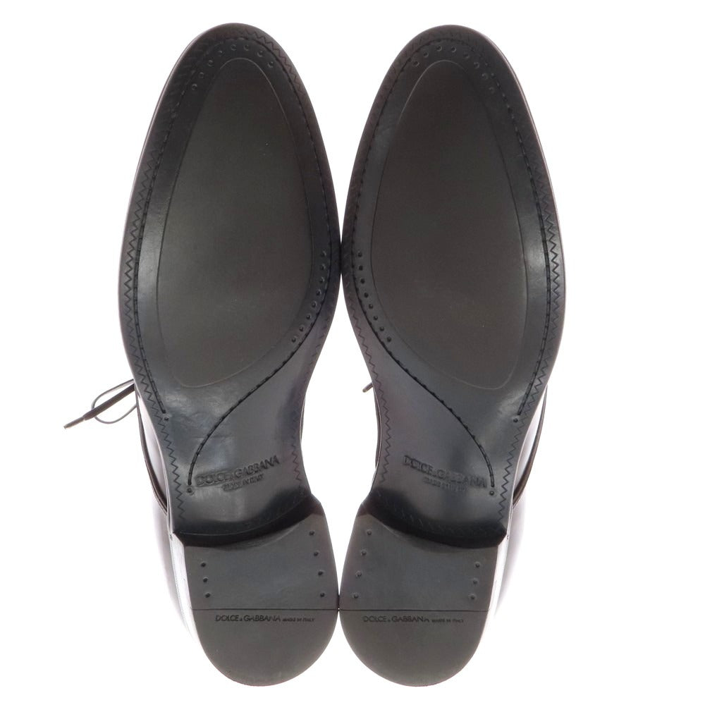 【中古】ドルチェアンドガッバーナ DOLCE&amp;GABBANA プレーントゥ ドレスシューズ バーガンディ【 8 】【 状態ランクB 】【 メンズ 】