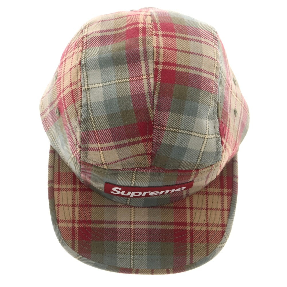 【中古】シュプリーム Supreme 2025年秋冬 Lochcarron Camp Cap チェック キャンプキャップ カーキxレッド【 ONE(58cm) 】【 状態ランクA 】【 メンズ 】