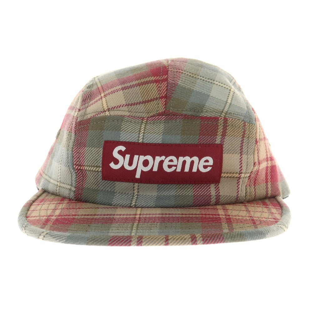 【中古】シュプリーム Supreme 2025年秋冬 Lochcarron Camp Cap チェック キャンプキャップ カーキxレッド【 ONE(58cm) 】【 状態ランクA 】【 メンズ 】