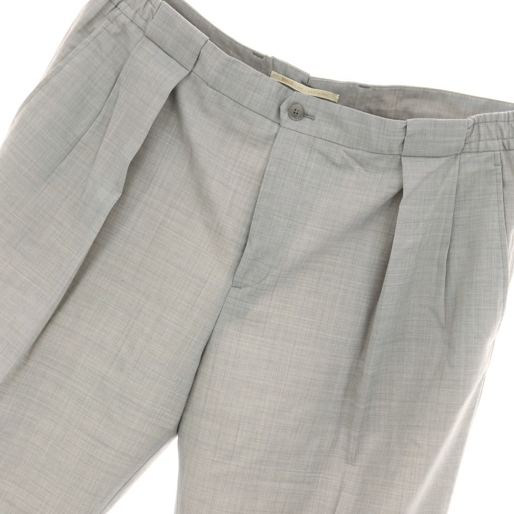 【中古】ブリリア1949 BRIGLIA 1949 ストレッチ ウールポリエステル イージースラックスパンツ ライトグレー【サイズ50】【 状態ランクB 】【 メンズ 】