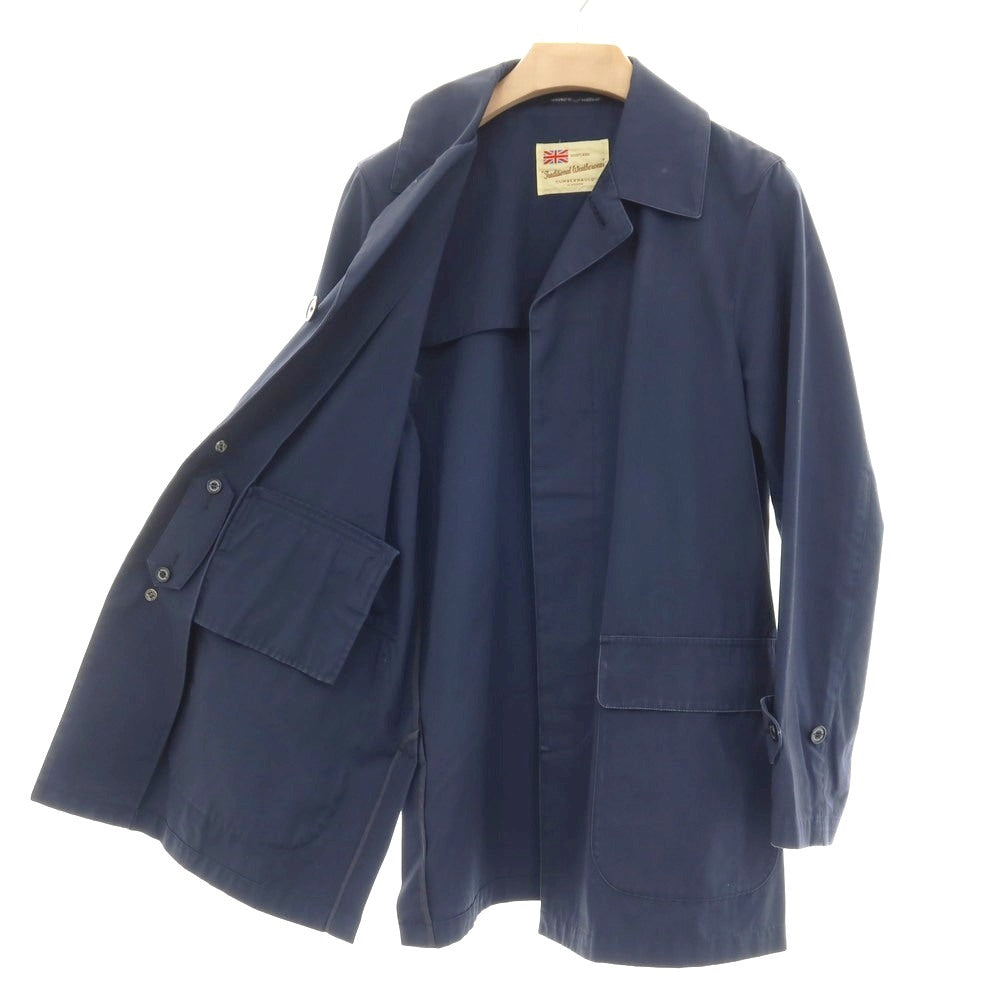 【中古】トラディショナルウェザーウェア Traditional Weatherwear コットン ステンカラーコート ネイビー【サイズ38】【 状態ランクD 】【 メンズ 】[BPD]