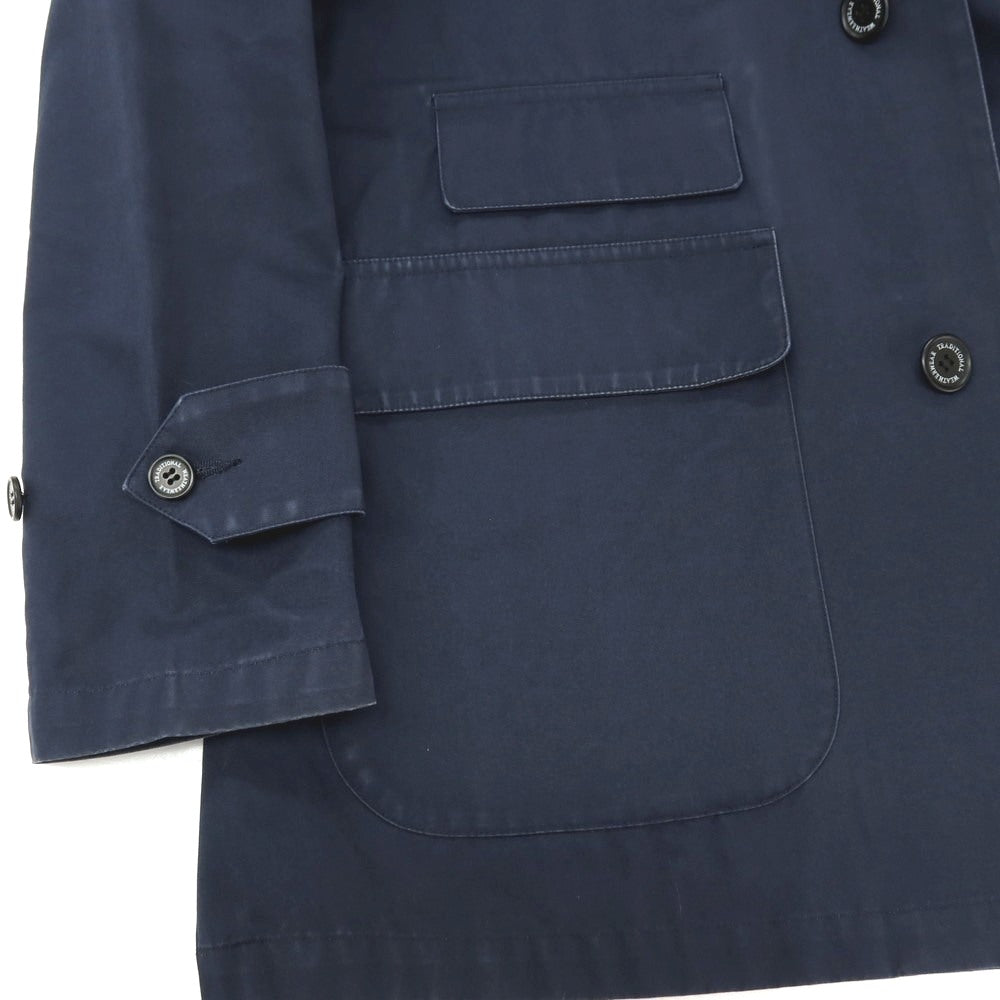 【中古】トラディショナルウェザーウェア Traditional Weatherwear コットン ステンカラーコート ネイビー【サイズ38】【 状態ランクD 】【 メンズ 】[BPD]