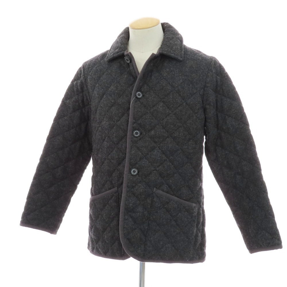 【中古】トラディショナルウェザーウェア Traditional Weatherwear ウール キルティングブルゾン グレー【 40 】【 状態ランクB 】【 メンズ 】