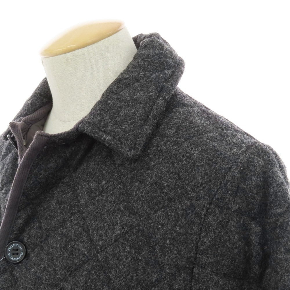 【中古】トラディショナルウェザーウェア Traditional Weatherwear ウール キルティングブルゾン グレー【 40 】【 状態ランクB 】【 メンズ 】