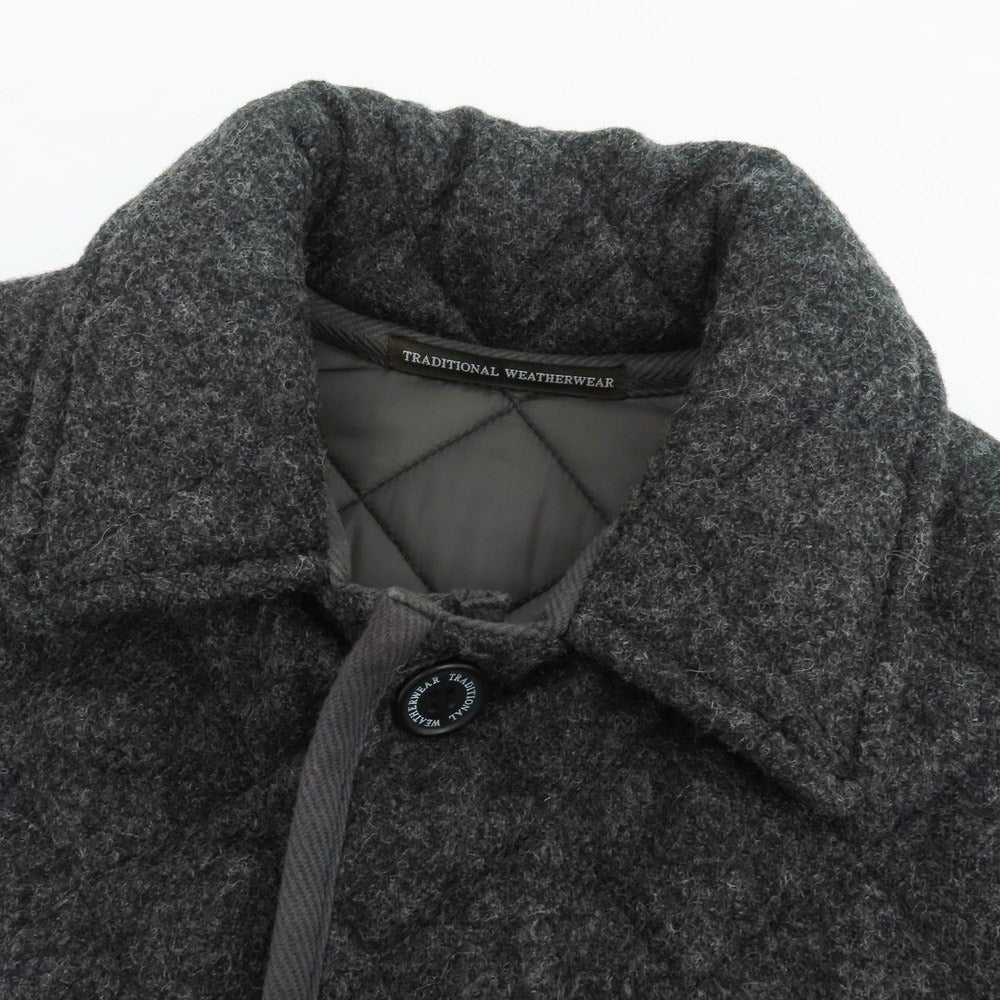 【中古】トラディショナルウェザーウェア Traditional Weatherwear ウール キルティングブルゾン グレー【 40 】【 状態ランクB 】【 メンズ 】