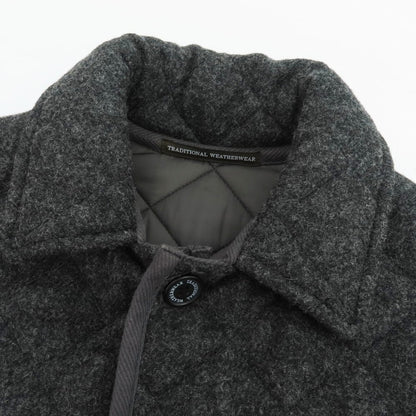 【中古】トラディショナルウェザーウェア Traditional Weatherwear ウール キルティングブルゾン グレー【 40 】【 状態ランクB 】【 メンズ 】