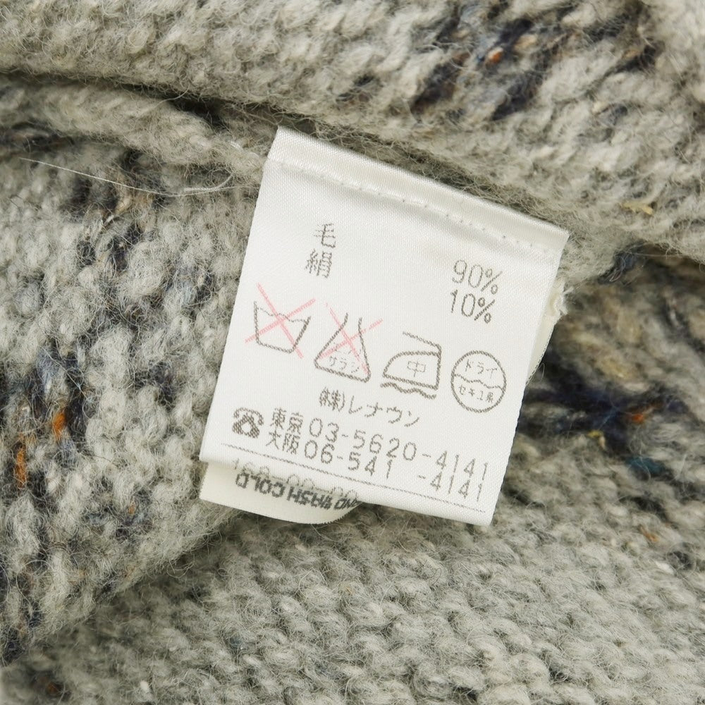 【中古】ヘンリーコットンズ Henry Cottons ウールシルク クルーネック プルオーバーニット ライトグレー【 表記なし（L位） 】【 状態ランクB 】【 メンズ 】