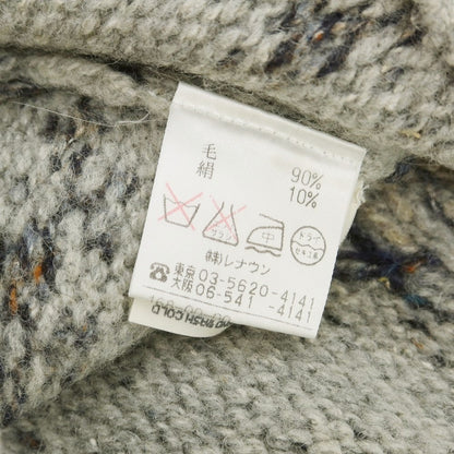 【中古】ヘンリーコットンズ Henry Cottons ウールシルク クルーネック プルオーバーニット ライトグレー【 表記なし（L位） 】【 状態ランクB 】【 メンズ 】