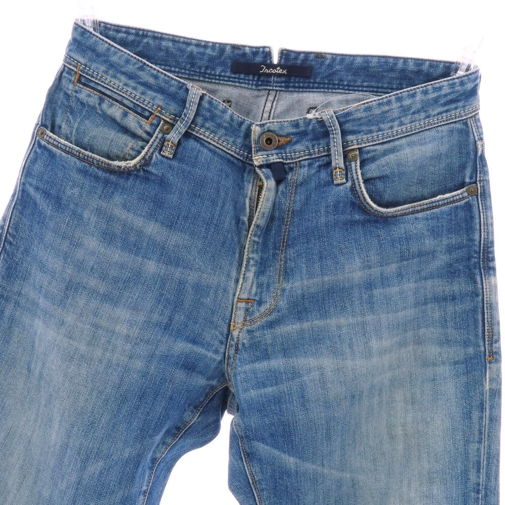 【中古】インコテックス INCOTEX ストレッチコットン デニムパンツ ジーンズ ライトブルー【 30 】【 状態ランクC 】【 メンズ 】