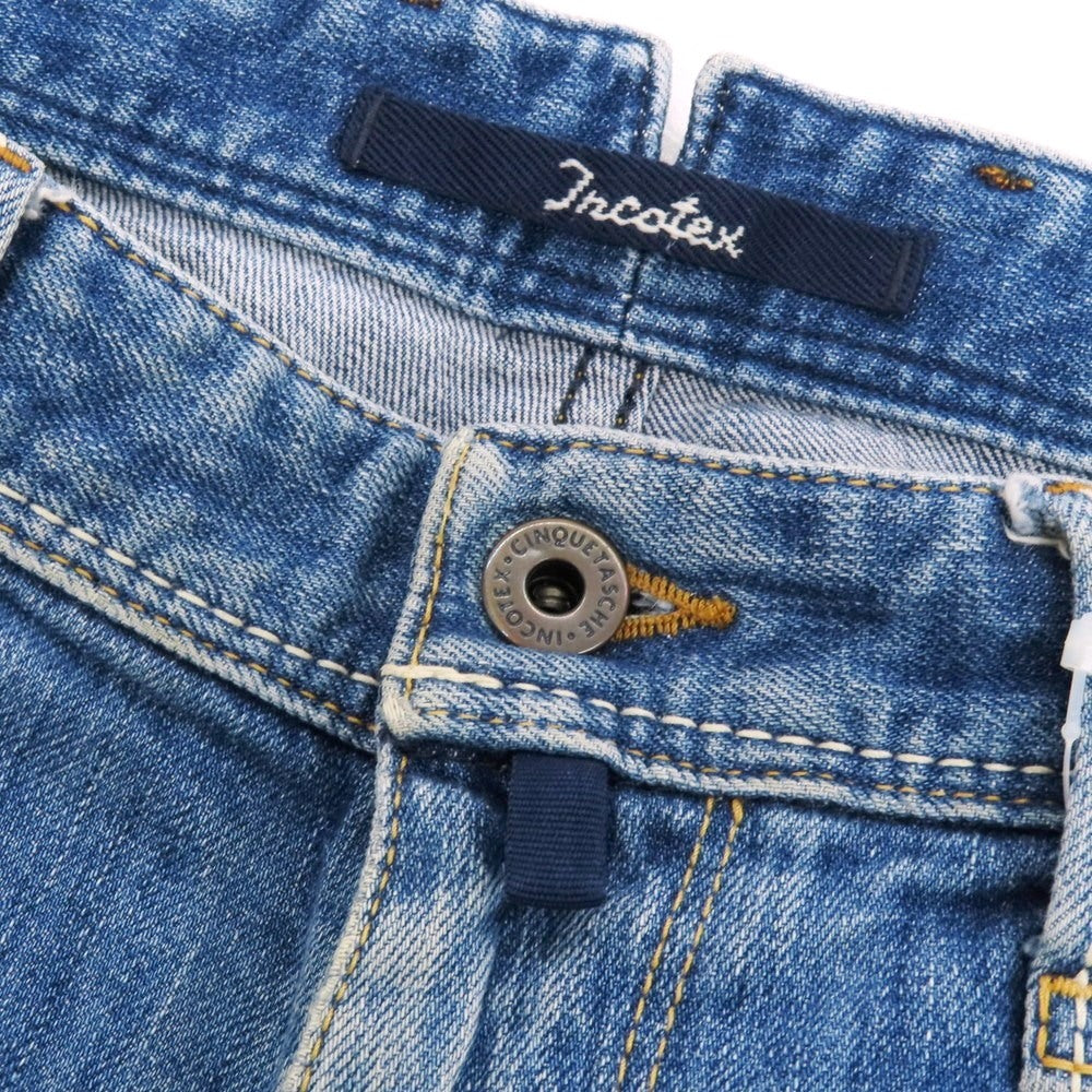 【中古】インコテックス INCOTEX ストレッチコットン デニムパンツ ジーンズ ライトブルー【 30 】【 状態ランクC 】【 メンズ 】