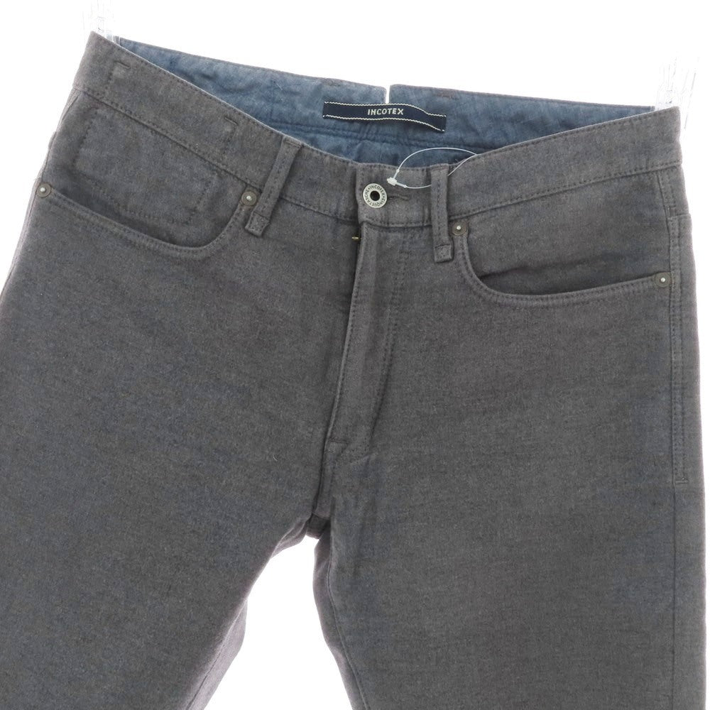 【中古】インコテックス INCOTEX ストレッチ コットンポリエステル 5ポケットパンツ グレー【 31 】【 状態ランクB 】【 メンズ 】