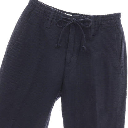 【中古】ジャンネット giannetto コットン サッカー ストライプ イージーパンツ ネイビー【サイズ46】【 状態ランクC 】【 メンズ 】