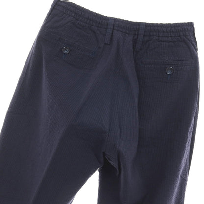 【中古】ジャンネット giannetto コットン サッカー ストライプ イージーパンツ ネイビー【サイズ46】【 状態ランクC 】【 メンズ 】