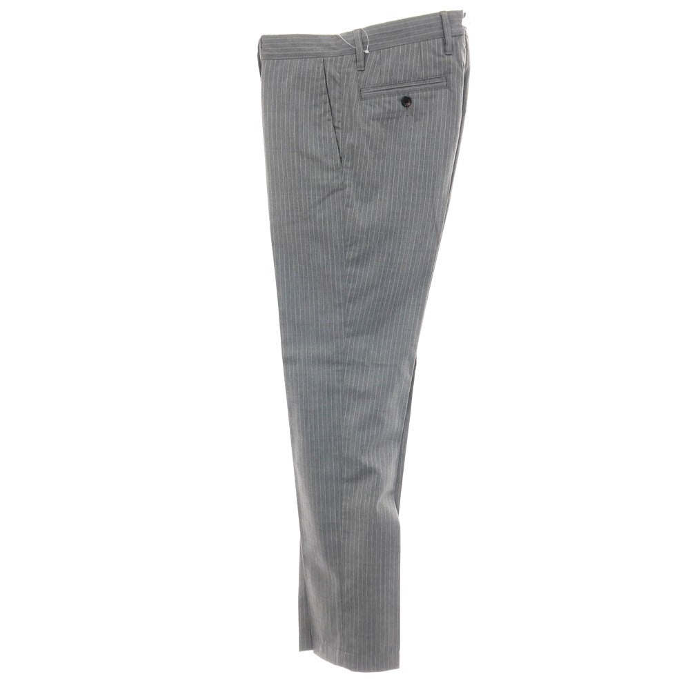 【中古】リデアル lideal Parm ウールポリエステル ピンストライプ カジュアルスラックスパンツ ライトグレーxホワイト【サイズ29】【 状態ランクB 】【 メンズ 】