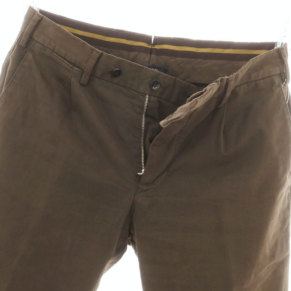 【中古】ジェルマーノ GERMANO ストレッチコットン カジュアルスラックスパンツ ブラウン【 46 】【 状態ランクC 】【 メンズ 】
