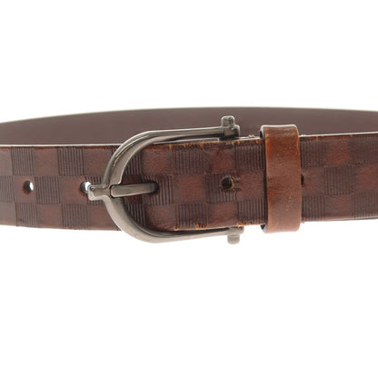 【中古】アンダーソンズ Andersons 型押しレザー ベルト ブラウン【 80 】【 状態ランクC 】【 メンズ 】