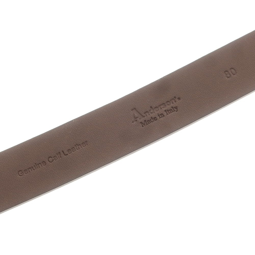 【中古】アンダーソンズ Andersons 型押しレザー ベルト ブラウン【 80 】【 状態ランクC 】【 メンズ 】