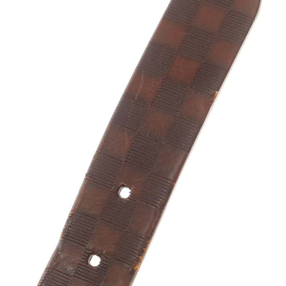 【中古】アンダーソンズ Andersons 型押しレザー ベルト ブラウン【 80 】【 状態ランクC 】【 メンズ 】